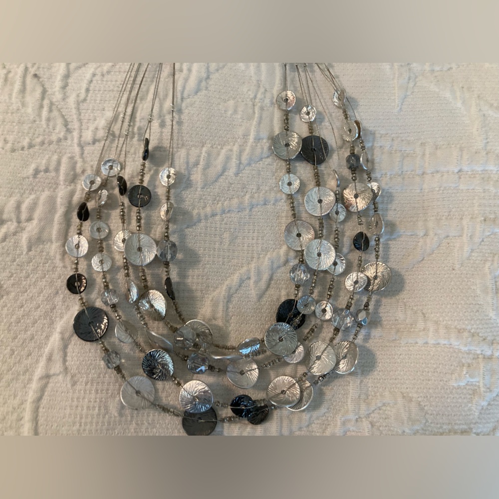 Chico’s Multi-strand Silver Necklace